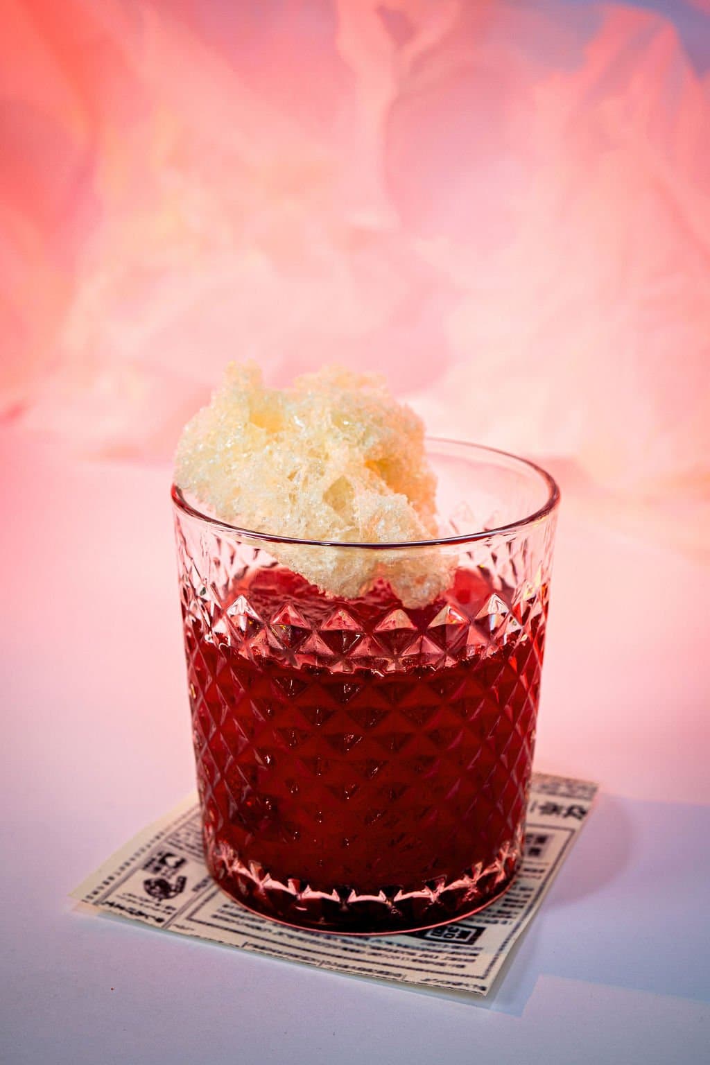 Red Cocktail Rock Glass